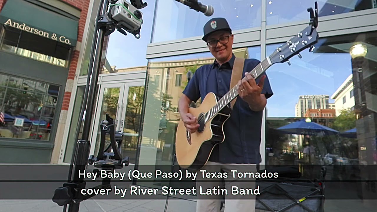 Busking in Spokane [Hey Baby Que Paso?|  Texas Tornados] by the @RiverStreetLatinBand