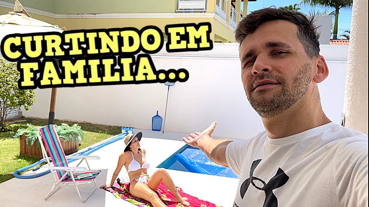 CURTINDO A PISCINA EM FAMILIA NO VLOG DE FINAL DE SEMANA