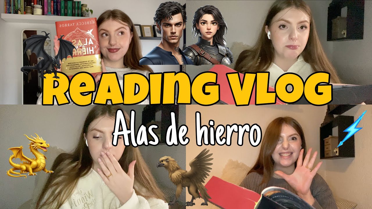 Leyendo ❤️‍🔥 ALAS DE HIERRO ❤️‍🔥 por primera vez 🐉 | Reading Vlog SIN SPOILERS 🤞🏻 | Cristi Ramírez