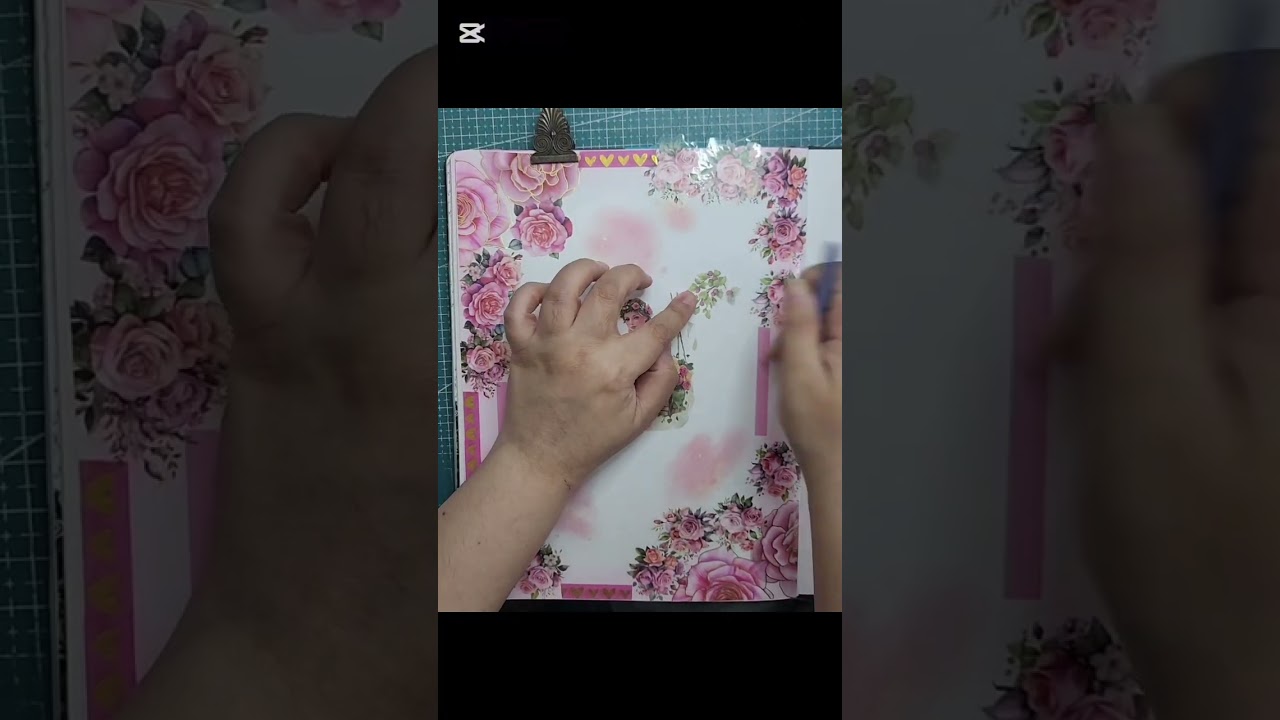 Asmr journal with me...pink roses #asmr #asmrvideo #foryou #scrapbook #journaling #viralvideo 