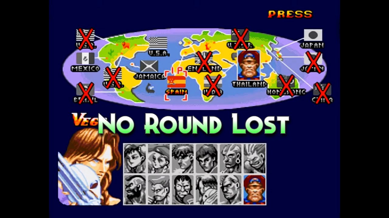 Vega Full Playthrough + Ending 🗡️ Super Street Fighter 2: The New Challengers (Sega Genesis, 1993)
