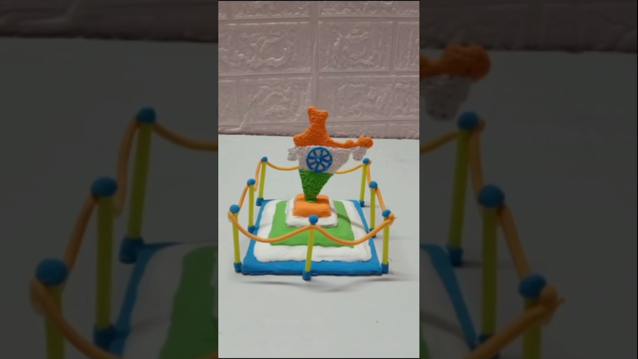 🇮🇳 Republic Day Craft with Cardboard & Super Clay | 26 January School Project