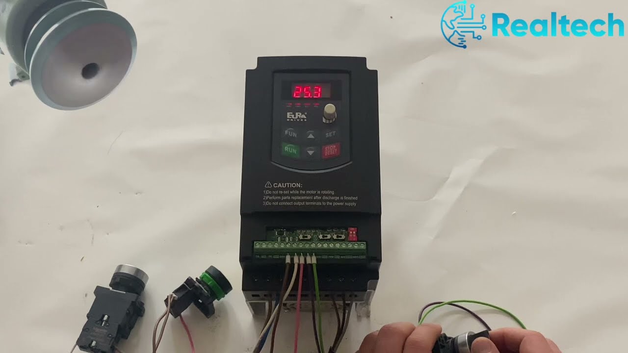 EuraDrives E2100 | Buton ile Hızlanma-Yavaşlama Terminal Bağlantısı ve Parametre Ayarları