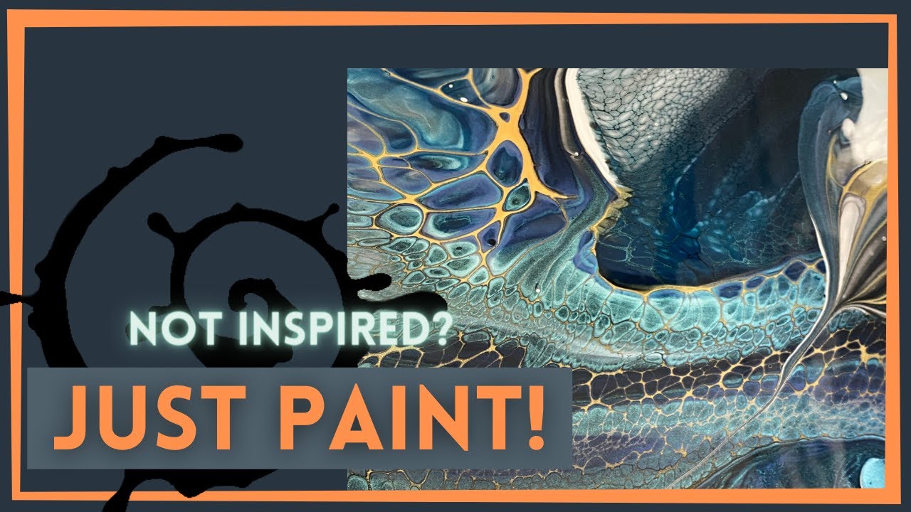 abstract swipe painting  -fluid art color split canvas with interference colors