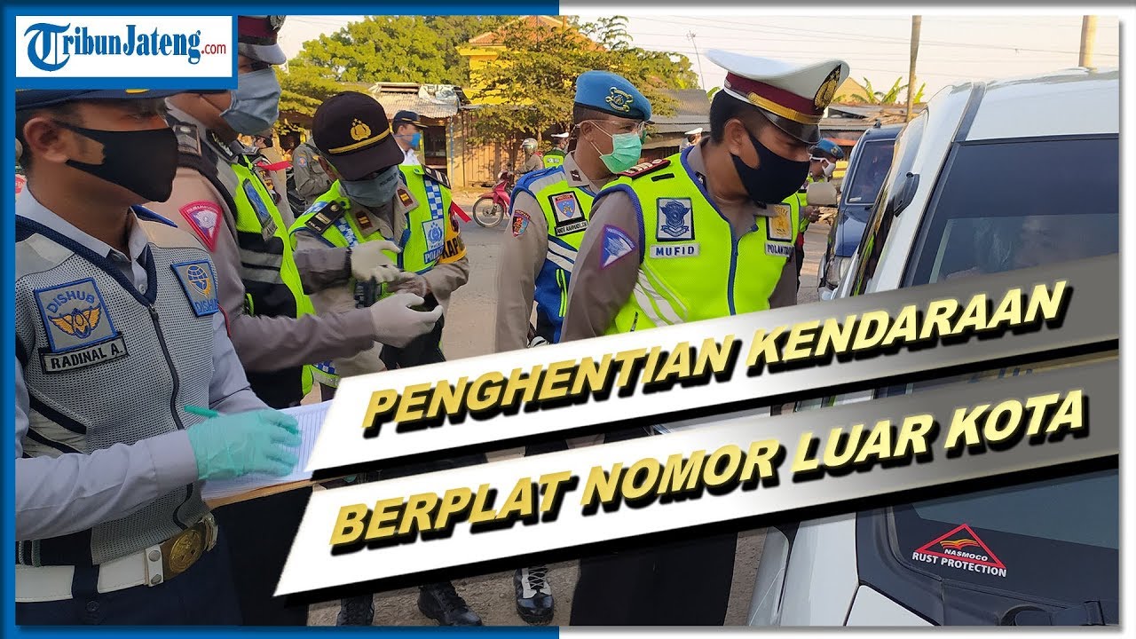 Polres Pati Hentikan Kendaraan Berplat Nomor Luar Kota