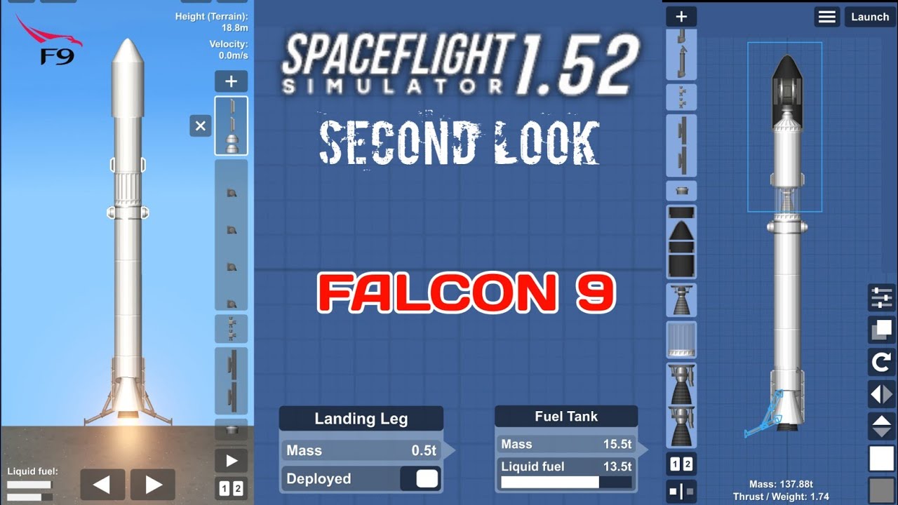 Spaceflight Simulator 1.52 Falcon 9 | SFS 1.52
