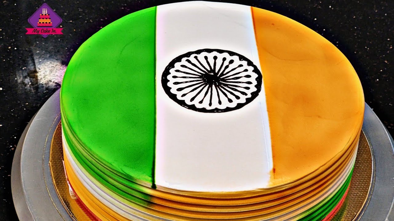 Republic day theme cake || Indian flag cake design || Cake's topping