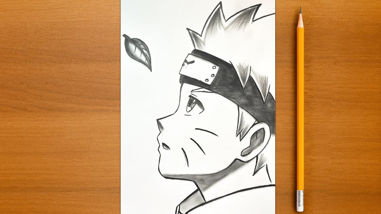 C&oacute;mo dibujar a Naruto paso a paso a l&aacute;piz ✏️🍥 | Dibujo f&aacute;cil 2026 🎨🔥