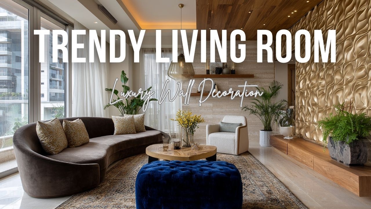 Trendy Living Room Design Concepts with Luxury Wall Decoration Styles