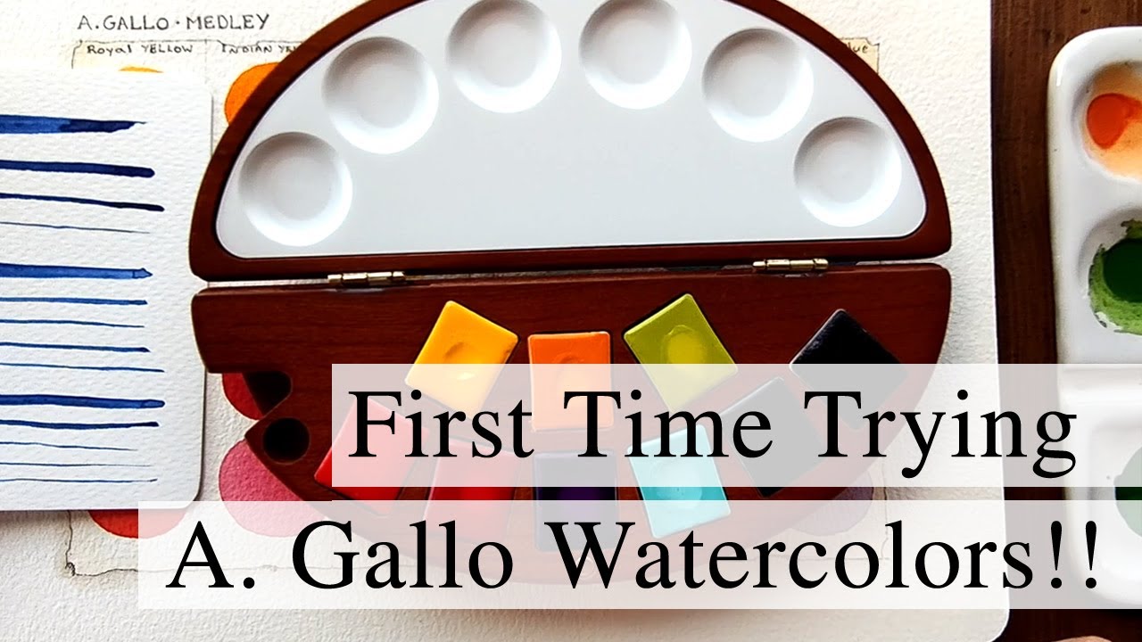 My First Time Trying A.Gallo Watercolors! 🎨🥰