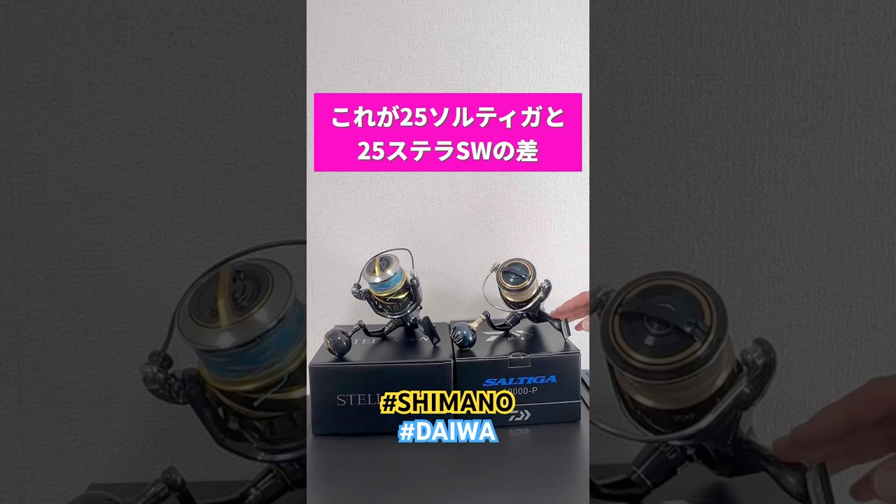 これが25ソルティガと25ステラSWの差【SHIMANO】【DAIWA】　　#釣り #saltiga #stella #fishing #ショアジギング #青物 #ルアーフィッシング #daiwa
