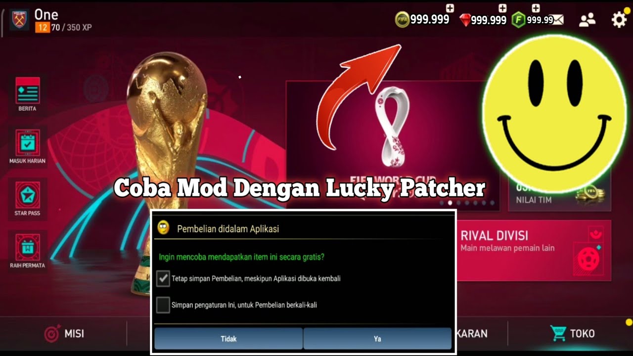 COBA ‼️ Fifa Mobile Mod Menggunakan Lucky Patcher | Cara Pakai Lucky Patcher