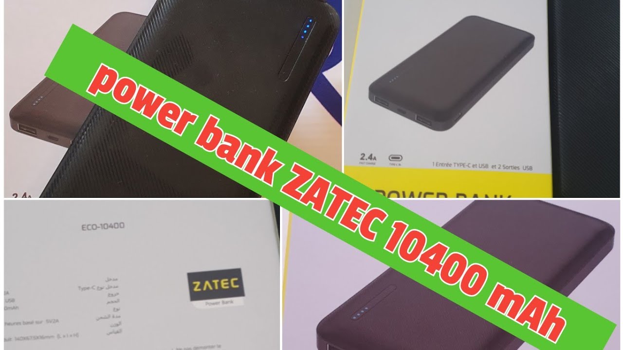 Déballage ZATEC power bank 10400 mAh🤐😎😲 اجي تشوف شاحن سريع مهم