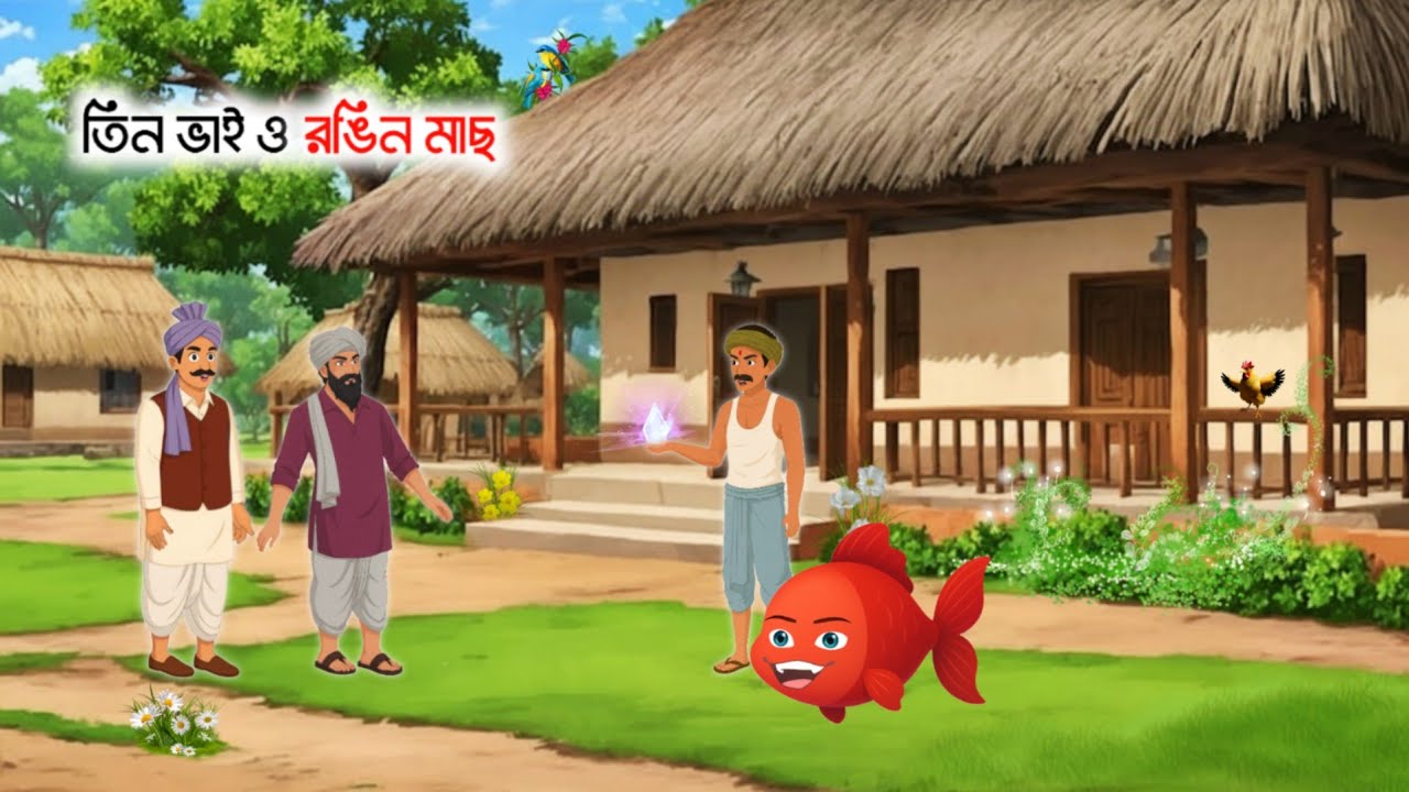 তিন ভাই ও জাদুই রঙিন মাছ | Bangla Cartoon |Bengali Fairy Tales |Bengali Moral Story |Rupkothar Golpo