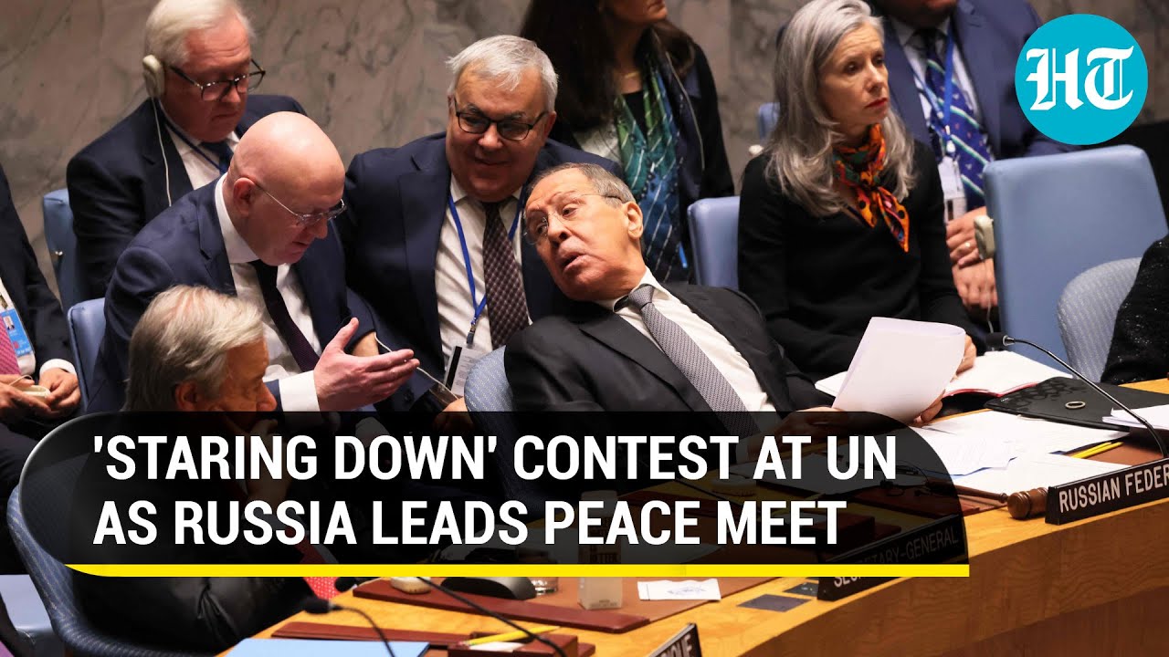 Russia's Lavrov angers West by leading UN meeting on peace amid Putin's war | Watch