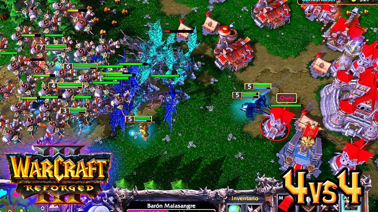 1 menos y mass air/ 4vs4 / Warcraft III Reforged