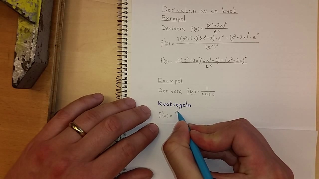 Ma4 Derivatan av en kvot
