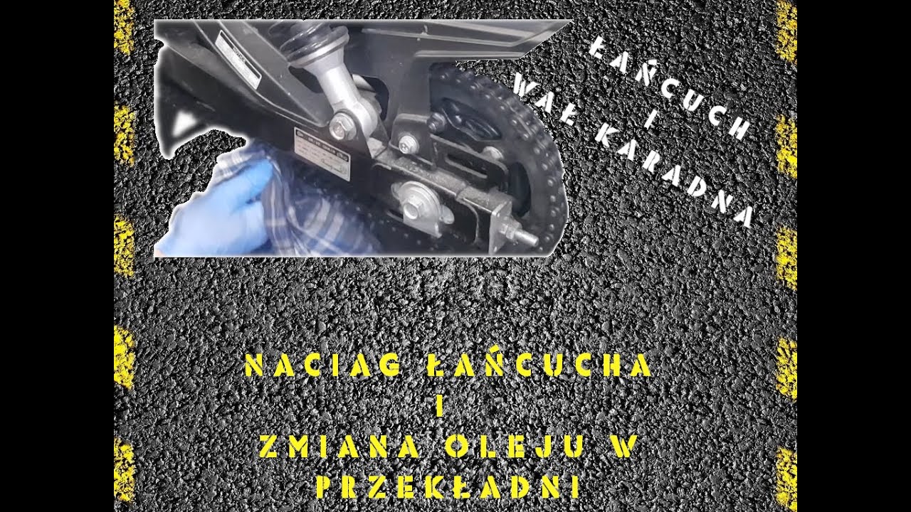 Kontrola stanu napędu w motocyklu (łańcuch + wał Kardana) [Junak RACER] [Yamaha Virago 535]