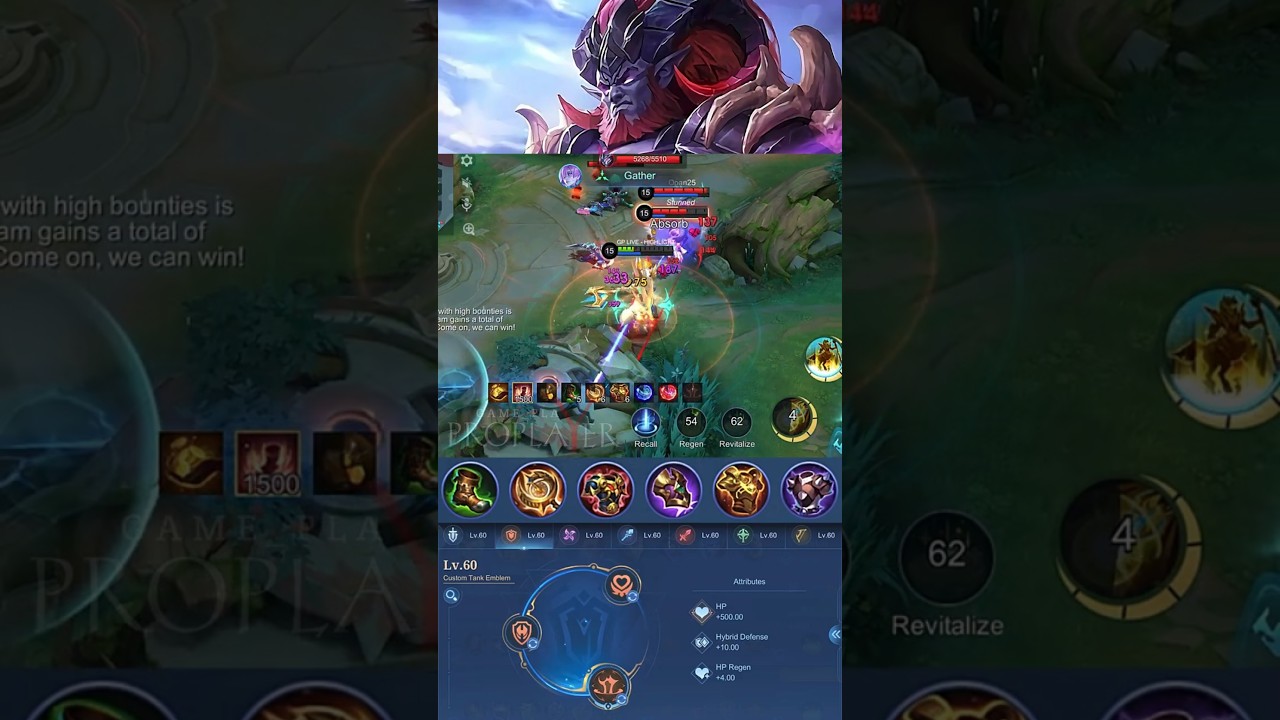 Hylos Super Tanky Build (Part 12) - MLBB #gameplayproplayer #hylos #MLBB