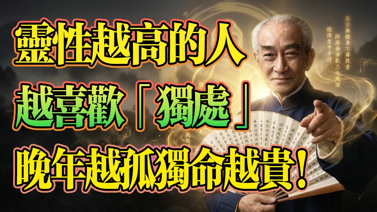 南懷瑾：靈性高的人為何喜歡「獨處」？當你的靈魂開始排斥人群，恭喜你！這是你的靈魂在「始覺」！#南懷瑾 #靈性覺醒 #佛法智慧 #晚年運勢 #靈性覺醒 #易經智慧 #晚年孤獨 #佛法 #佛學 #改變命運
