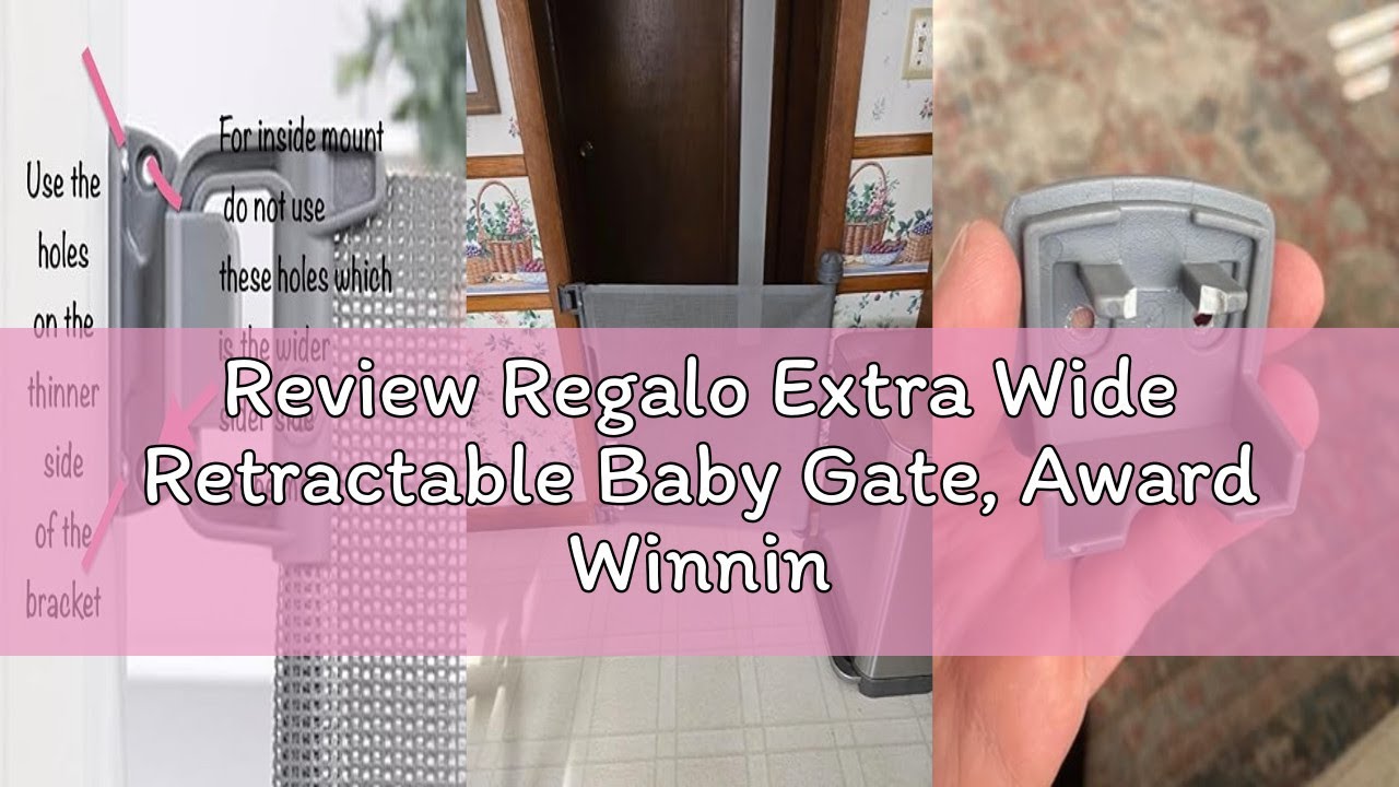 Review Regalo Extra Wide Retractable Baby Gate, Award Winning Brand, Expands up to 50