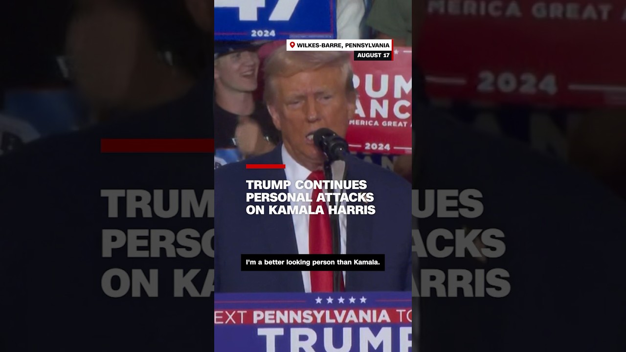 Trump continues personal attacks on Kamala Harris