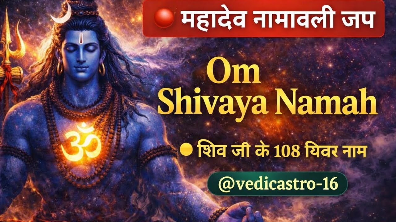 🔱 महादेव नामावली जप | Om Shivaya Namah | शिव जी के 108 पवित्र नाम #mahadev #viral #viralvideo #yt 