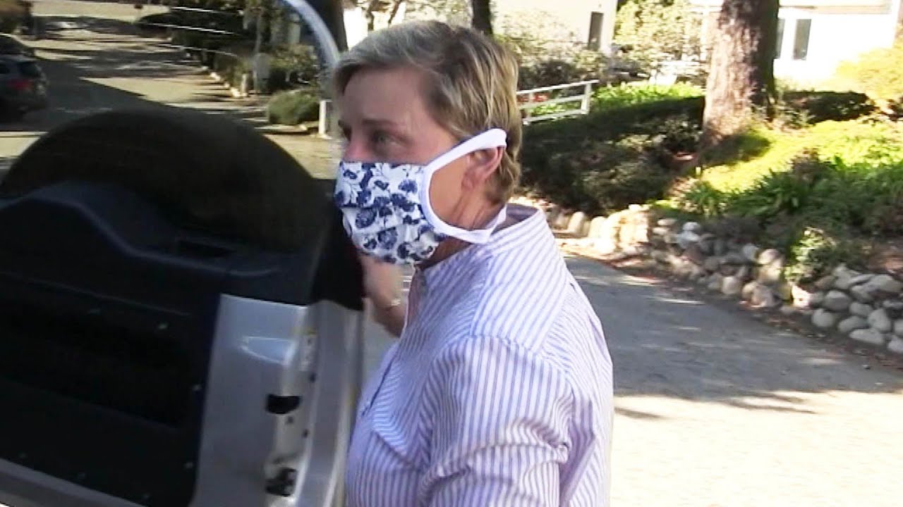 Ellen DeGeneres Pulls Down Mask While Shopping