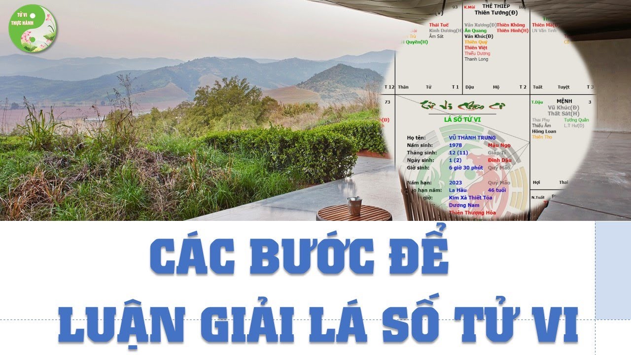 CÁC BƯỚC ĐỂ LUẬN GIẢI MỘT LÁ SỐ TỬ VI  - BÀI 1 | Tử vi thực hành
