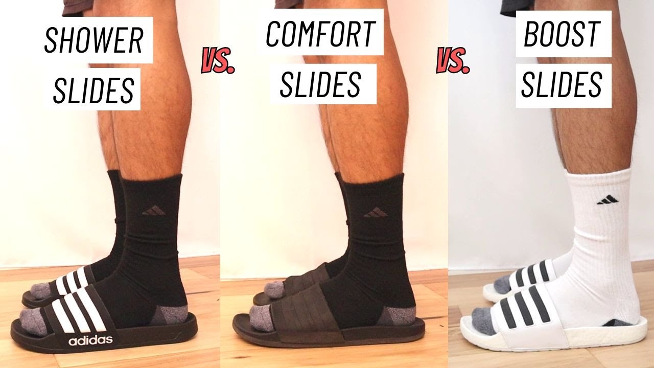 ПОЛНОЕ руководство по шлёпанцам Adidas — что лучше??? Шлёпанцы Adilette Shower vs. Comfort vs. Boost