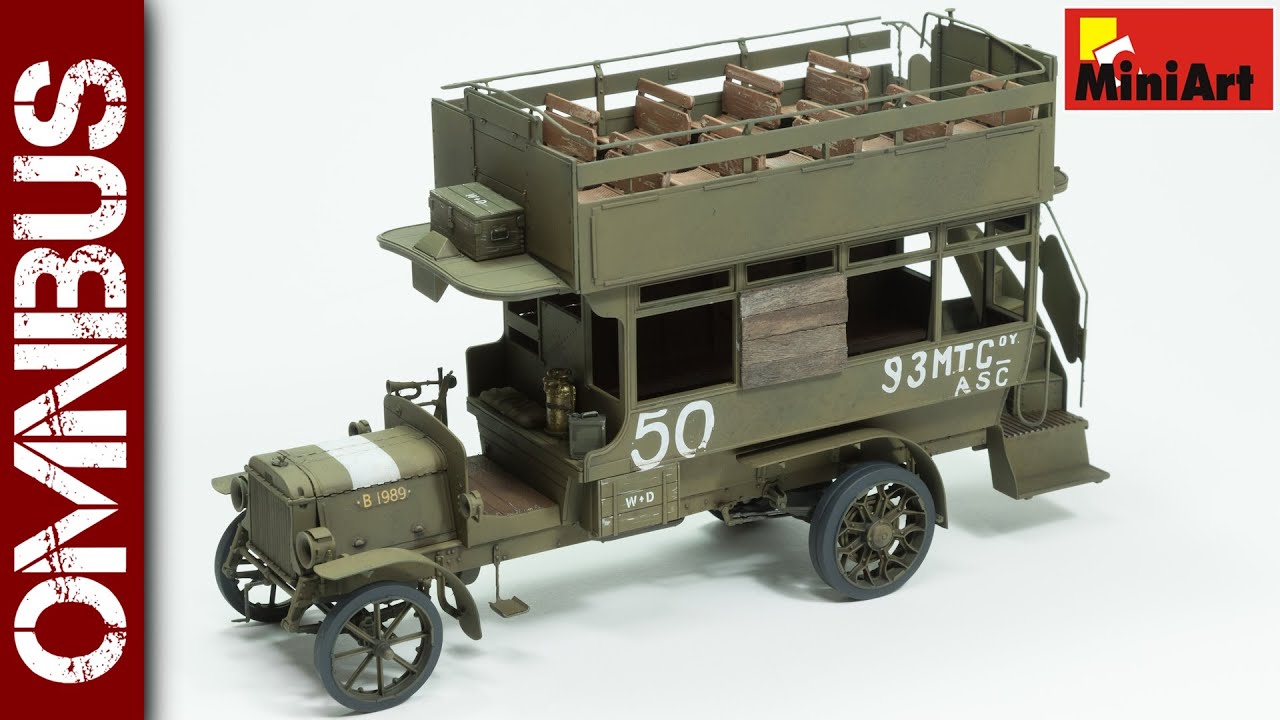 Painting and weathering the B-Type Military Omnibus (Miniart 1/35 scale model kit)