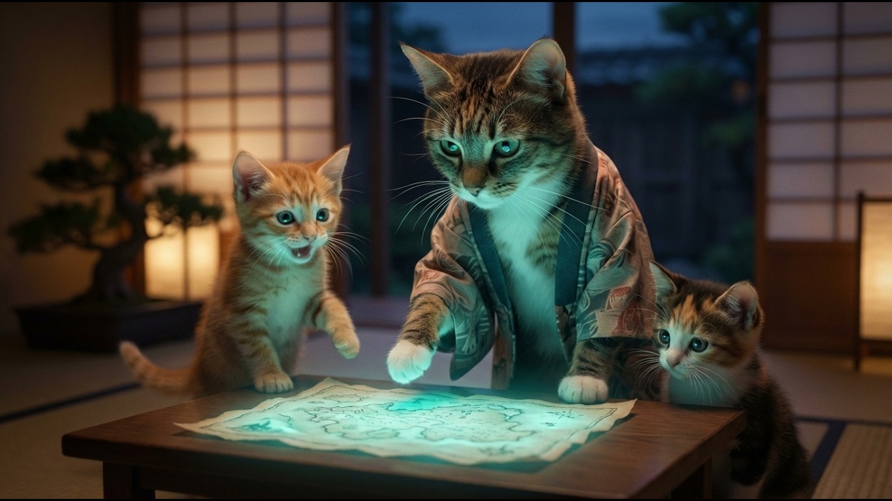 Mom Cat Leads Her Kittens to a Secret Garden 🌸 | Heartwarming Cat Family Story