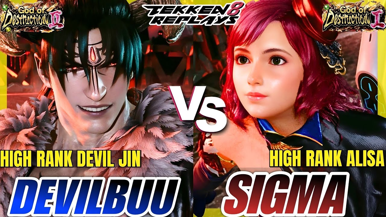 Tekken 8 - Devilbuu (Devil Jin) vs Sigma Fahad (Alisa) - High Level Ranked Match Replay