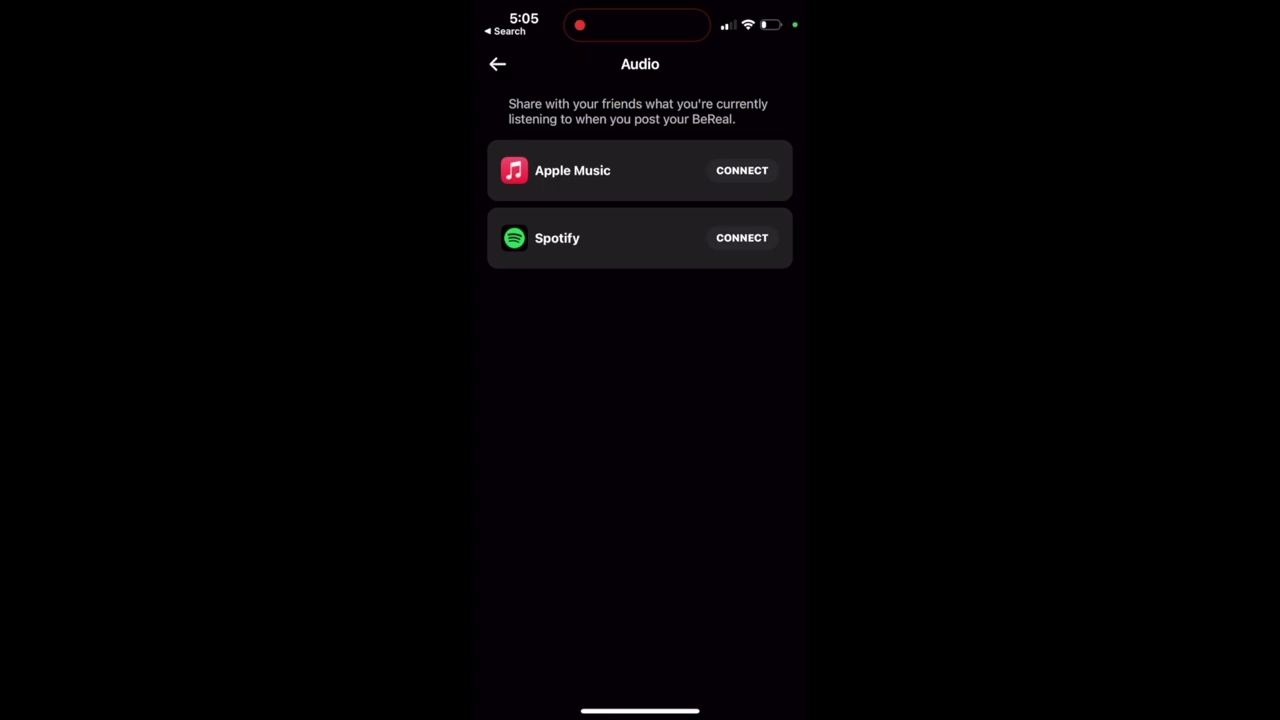 Spotify doesn't show up in Bereal Audio