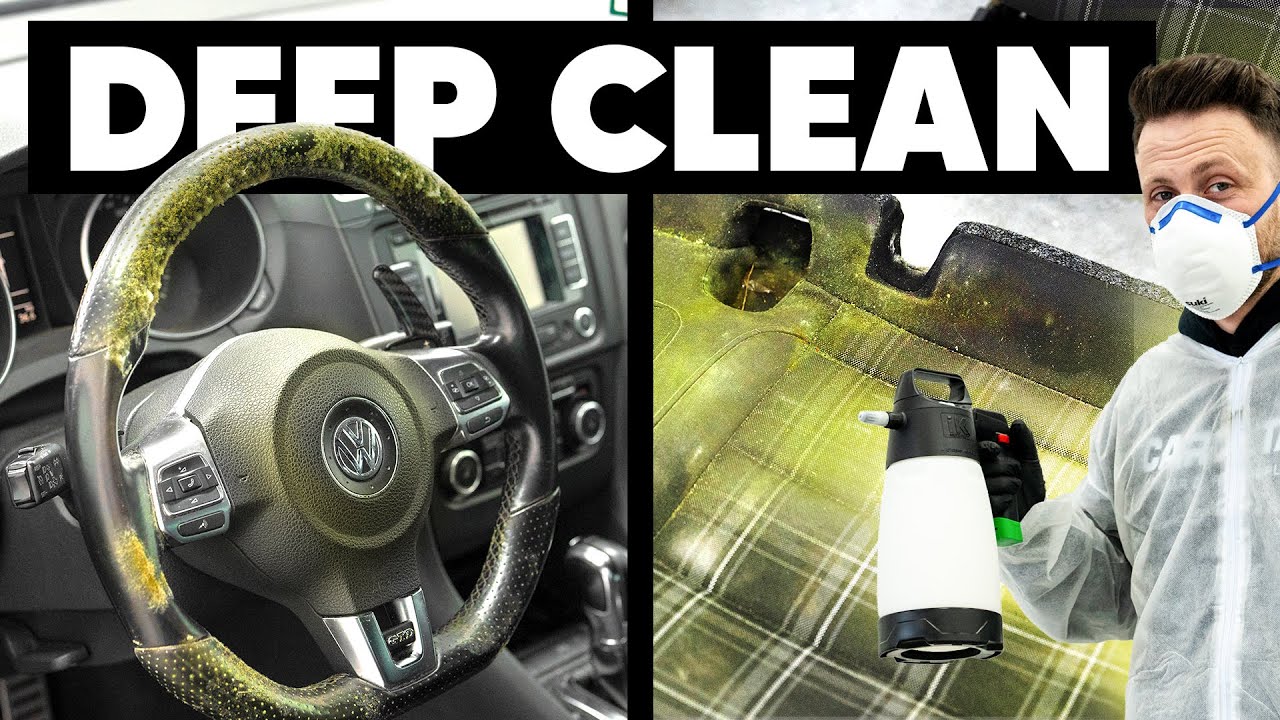 Deep Cleaning The MOLDIEST Golf GTD - Satisfying Interior Detail