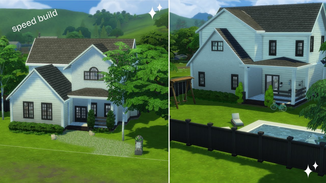 Modern Farmhouse| The Sims 4 Speed Build