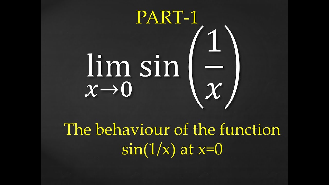 Limit x tends to zero sin(1/x)|#Continuity|#Differentiability at x=0|#sin(1/x)#limits 