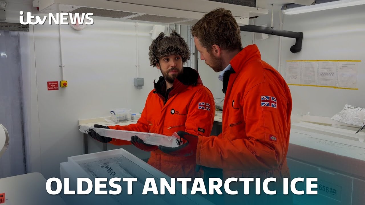The oldest ice core ever to be drilled has arrived in the UK | ITV News