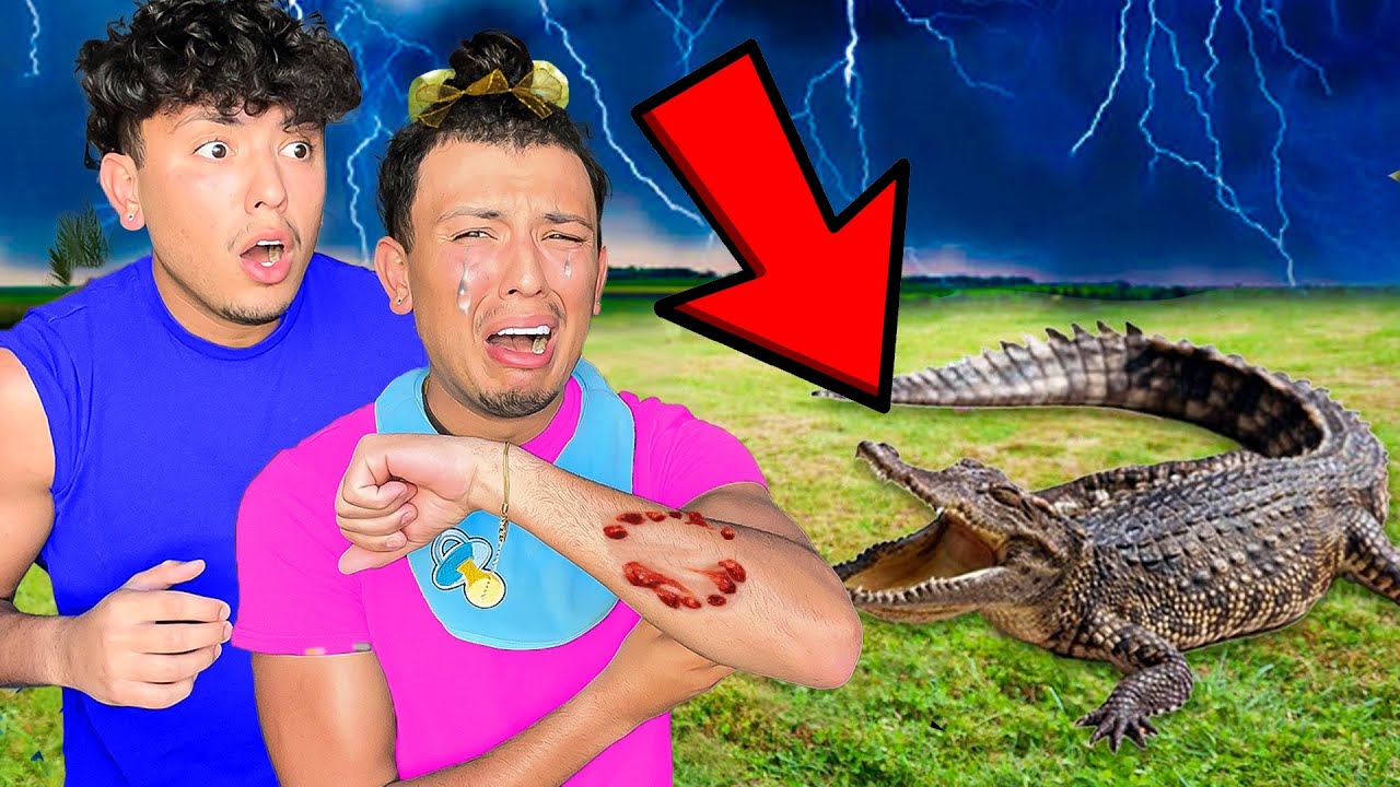EVIL BABY GOT ATTACKED BY A ALLIGATOR...