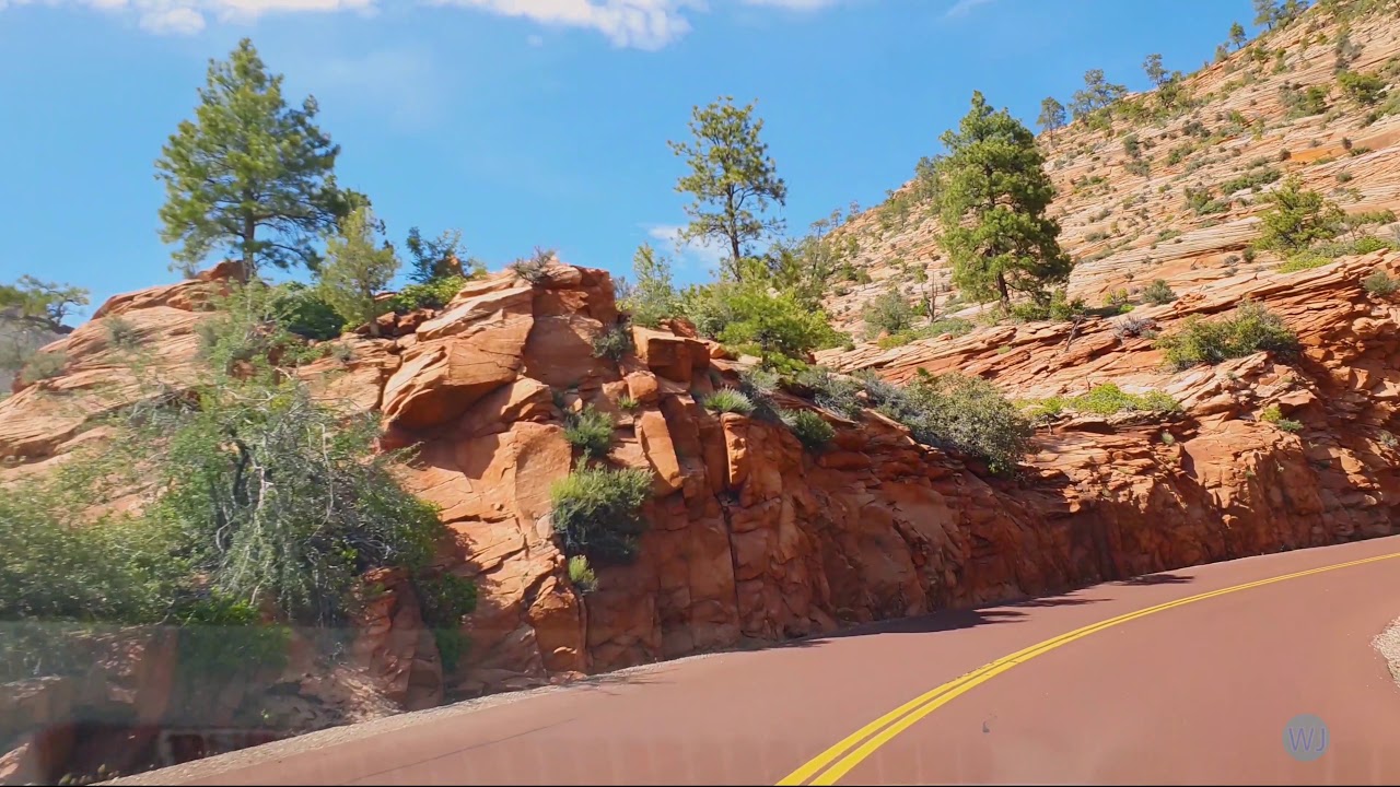 Zion National park, Ulta, Unite Stats. driving relaxing 4K UHD 4k 60 fps by Samsung Galaxy S10 plus