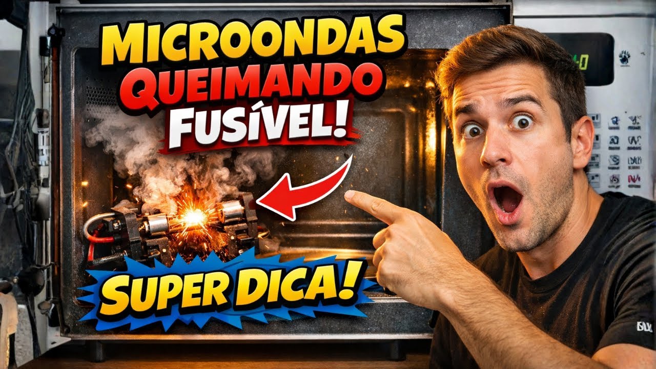 Micro-ondas queimando fusível – NÃO troque antes de ver isso!