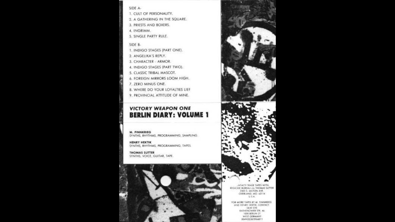 M Finnkrieg, Henry Hektik & Thomas Sutter  - Indigo Stages (Part One) (1989)