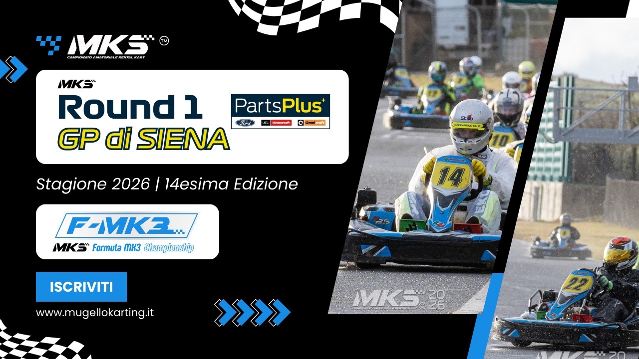 Round 1 PartsPlus GP di SIENA | Formula F-MK3 | Sprint Race + GP Race | Campionato MKS 2026