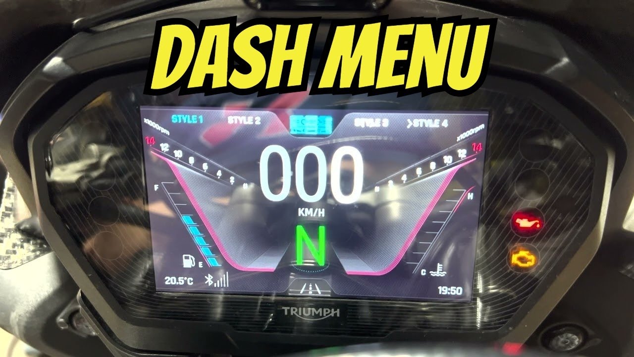 Ознакомьтесь с параметрами меню TFT-дисплея приборной панели Street Triple RS!