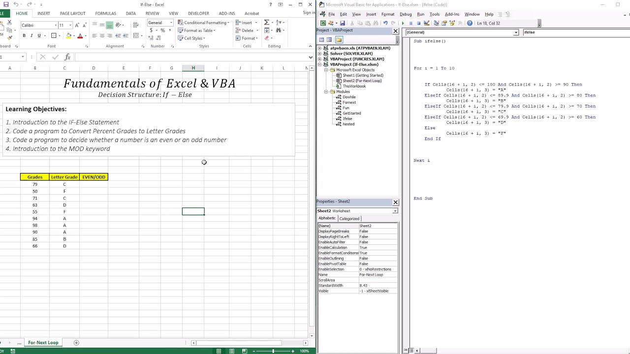 If Else Statement - EXCEL/VBA