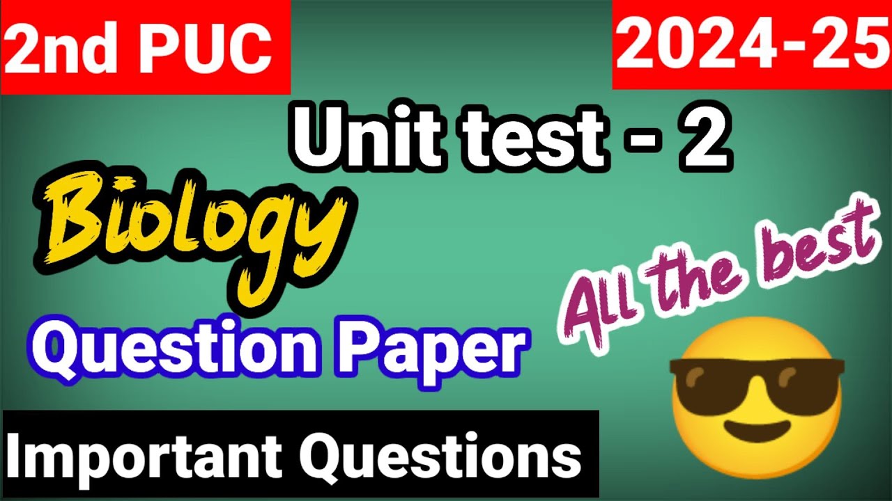 2nd puc biology unit test 2 important questions kseab 2024-25
