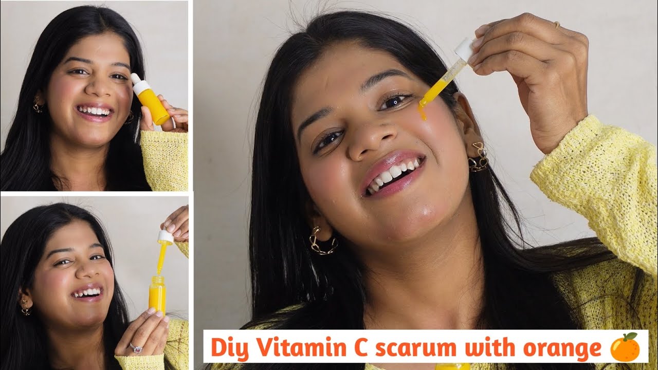 homemade vitamin c serum  with orange 🍊for glowing & Bright look  ||