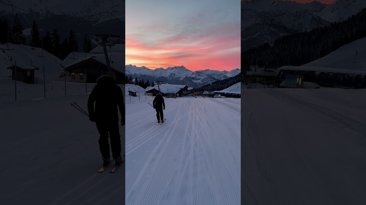 Sunset Skiing ☀️🌄🎿