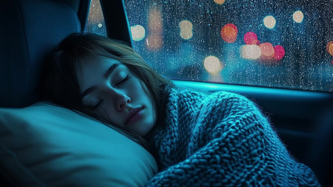🌧️ Deep Sleep Therapy with Heavy Rainstorm & Powerful Thunder on Car in Rainforest Night
