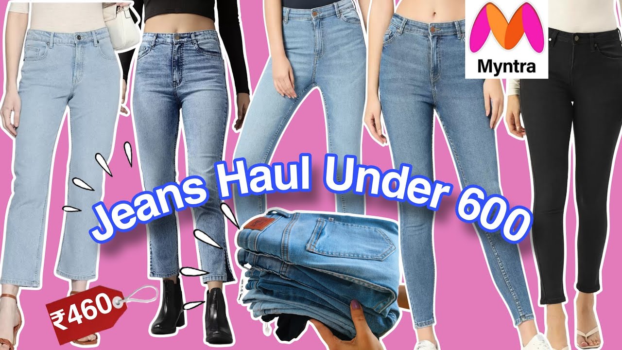 MYNTRA🌹JEANS🌹Haul Under Rs.600/Skinny Fit/High Rise/Straight Fit Jeans/Myntra Diwali Sale